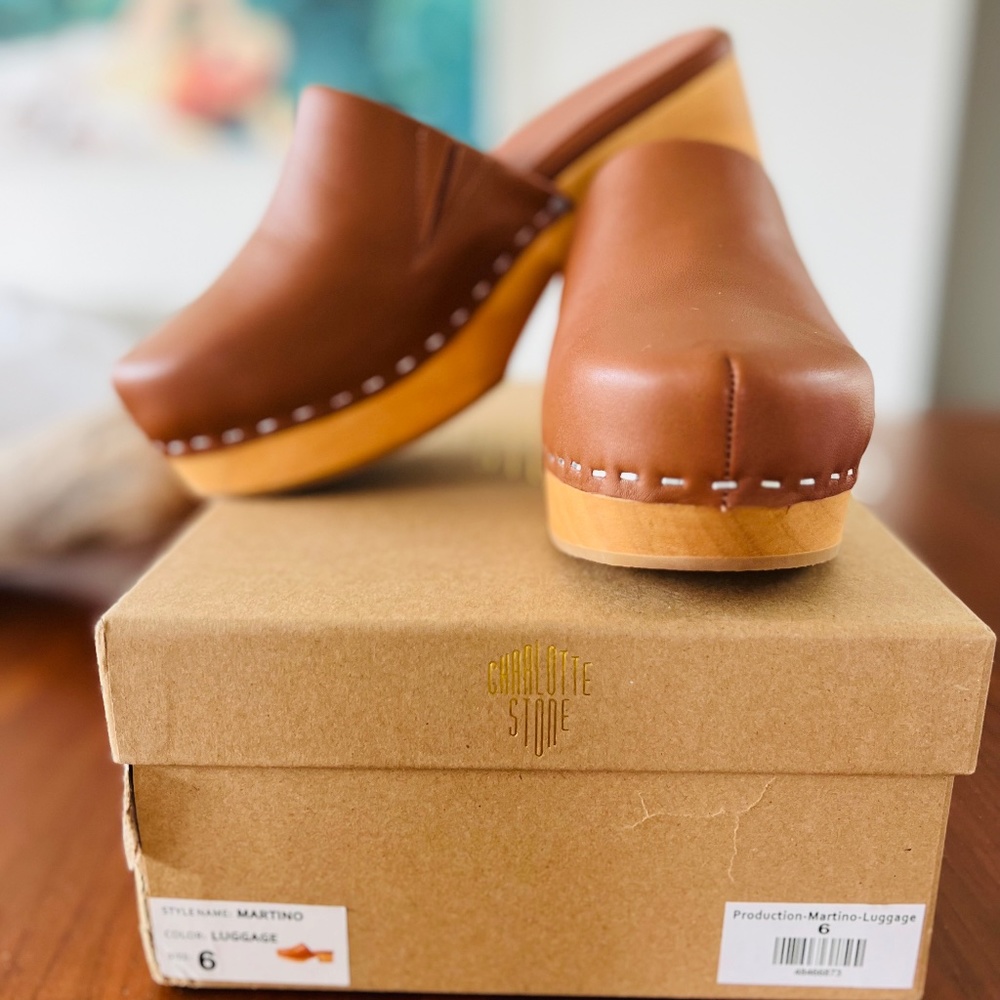 Charlotte Stone Martino Clog in Luggage